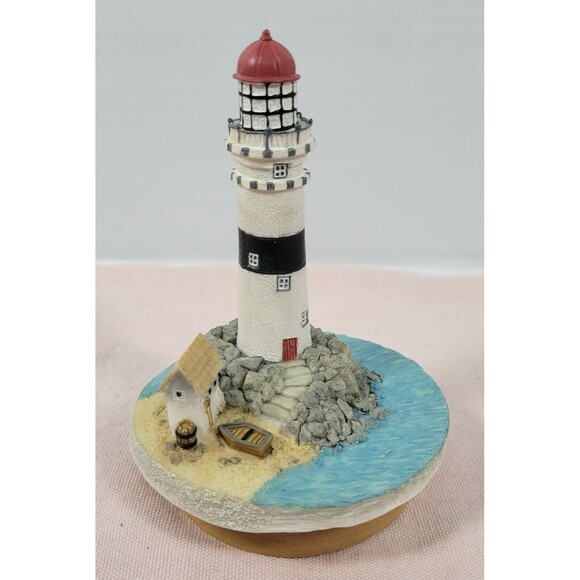 Our America Candle Topper Jar Lid Cover Resin Topper Lighthouse - Picture 2 of 8